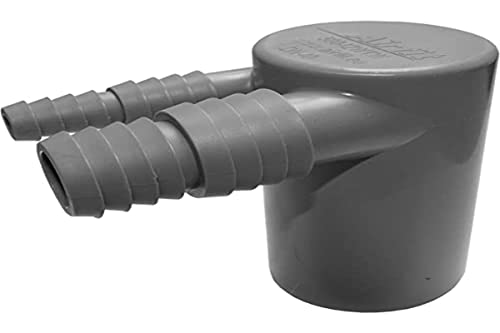 Airfit Doppel-Anschlusswinkel für Waschmaschine und Kondenstrockner DN 40 grau 50042WTW ø 8,1-11,8 mm & ø 14,5-20,3 mm