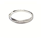 GILDENSCHMUCK zarter Weißgoldring 585/- teilweise matt mit Brillanten 0,14ct wsi #58