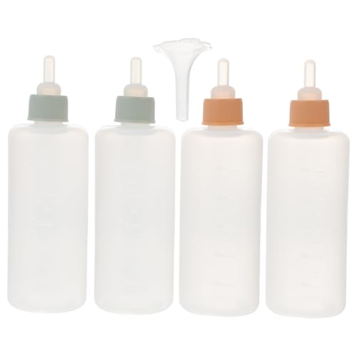 HANABASS Newborn Pet Feeders 4pcs Puppy Bottles Pacifier Silicone Pet Feeding Bottles for Cats