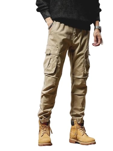 Image of LookMark Men's Cargo Pants Stylish and Comfortable | Men's Cargo Pants with Multiple Pockets | Ideal for Casual Wear, Outdoor Activities, and Everyday Use