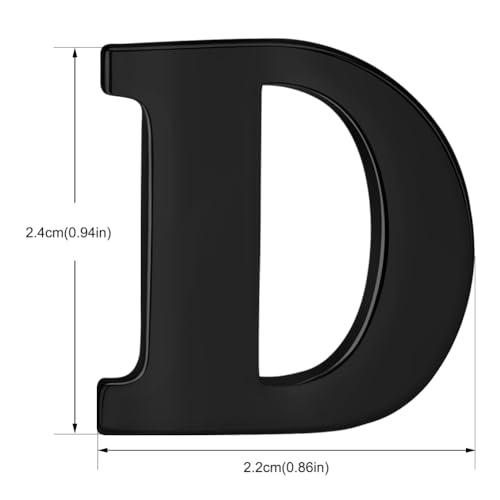 Image of HONEY BEAR Initial Alphabet Letter Lapel Pins Collar Badge Brooches for Mens /Womens Shirt Dress Decoration Black