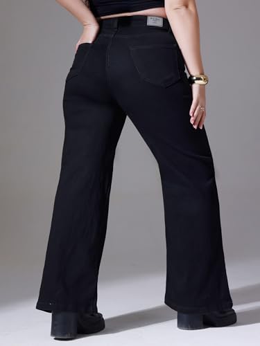 Image of Miss Chase A+ Women's Bootcut High Rise Regular-Length Stretchable Denim Shaping Jeans