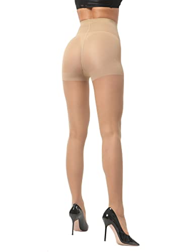 Everswe 3 Pairs Women'S Sheer Tights 20D, High Waist Control Top Pantyhose Hosiery  thumb #5
