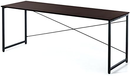 （04:30時点） サンワダイレクト シンプルワークデスク 幅180cm×奥行60cm モニターアーム対応 組立簡単 パソコンデスク ブラウン 100-DESKF007BR