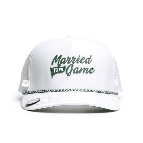 Image of BRIMZ Golf Performance Hat - Tee Holder & Magnetic Brim - Breathable Sweat & Water Resistant Golfing Snapback Cap
