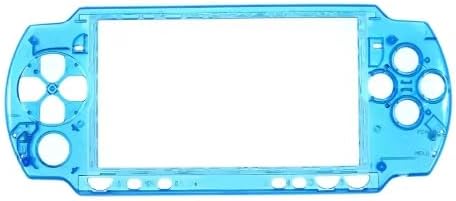 New Repair Front Faceplate Case Cover Shell Protector Part for PSP 2000 Console Clear Blue image 2