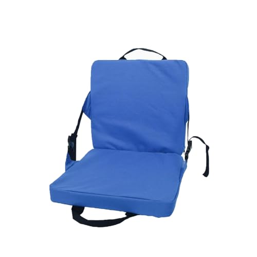 QIYUNI The Folding Outdoor seat of Portable Stadium seat with backrest and Cushion is an Ideal Choice for Sports Events Hiking Fishing Traveling and Camping. (Blue) by QIYUNI - Used condition - US$21.99