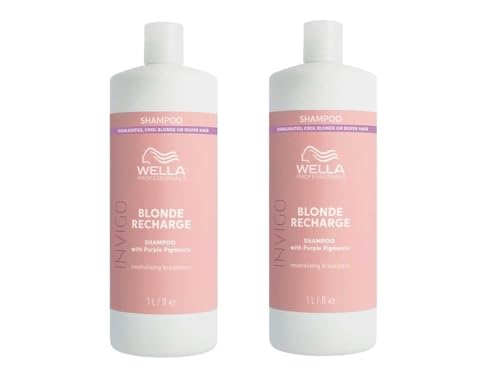 2er Wella Professionals Invigo Blonde Recharge Color Refreshing Shampoo/Kühles Blond, 1000ml