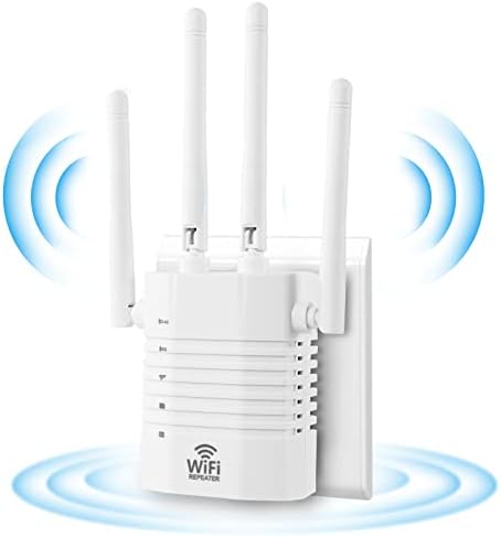 WiFi Extender 1200Mbps, WiFi Range Extender Signal Booster up to 8000sq.ft, WiFi Extenders Signal Booster for Home, WiFi Amplifier WiFi Range Extender, Wireless Internet Repeater, 1-Tap Setup