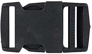 Ohio Travel Bag Adjustable Side Squeeze Buckle, 1-1/4 Inch, Black, Plastic, SS-1-1-4, Each