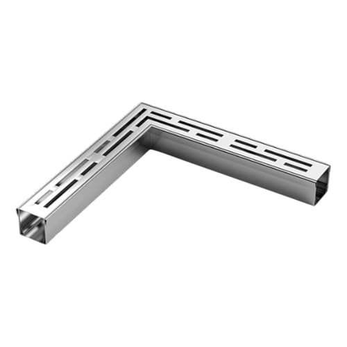 JUCCJUXIN Scolo Acqua Piovana Canale di Drenaggio, Canale di Scarico Stretto in Acciaio Inossidabile 304, Filtri Lineari for Grondaie for Terrazza da Giardino, Fattoria(L,H4*W10CM/H1.57*W3.94IN)