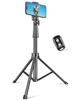 SENSYNE 62\" Phone Tripod & Selfie Stick, Extendable Cell Phone Tripod Stand with Wireless Remote and Phone Holder, Compatible with iPhone Android Phone, Camera
