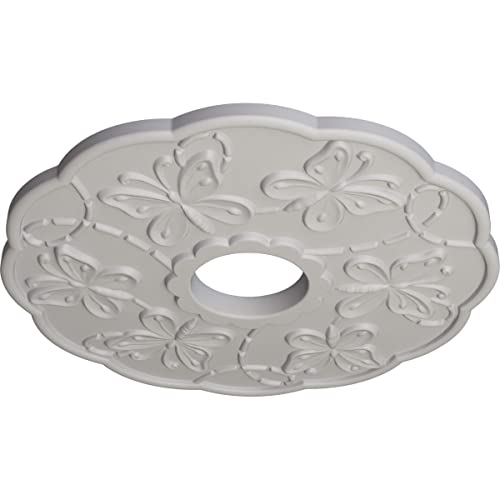 Image of Ekena Millwork CM17TSUWFDecorative Ceiling Medallions Modeled After Original Historical Patterns & Designs, Ultra Pure White