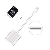 ★ Sistema compatible - Este adaptador del lector de la tarjeta del SD es compatible con todo el iphone y el pad con iOS 9.2 y más adelante. Este producto brillante también puede ser útil para cámara casera, cámara deportiva, vehículo aéreo no tripulado, etc.