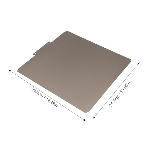 TIKATARER Build Plate, Drukarka 3D Platforma Drukarka 3D Kompicja Łóżka 3D Platforma 347x368 Mm 0,5 Mm grubość Podwójna PEI PEI Płyta Kompilacyjna dla Raise3d Pro3