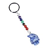 Llaveros Mujer, Llavero de Pingüino de Cristal con 7 Cuentas de Chakras, Gema Natural, Llavero de Animal, Llavero para Coche, Llavero para Bolso, Dijes para Bolsos, Regalo de Reiki para Mujeres y H