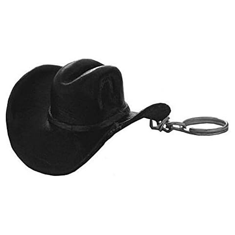 Mini Cowboy Hut Schlüsselanhänger, Schwarz Leder Autoschlüssel Zubehör Cover