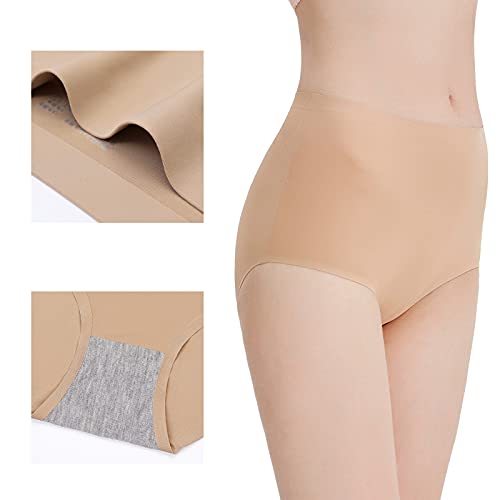 Image of FallSweet No Show High Waist Briefs Underwear for Women Seamless Panties Multi Pack