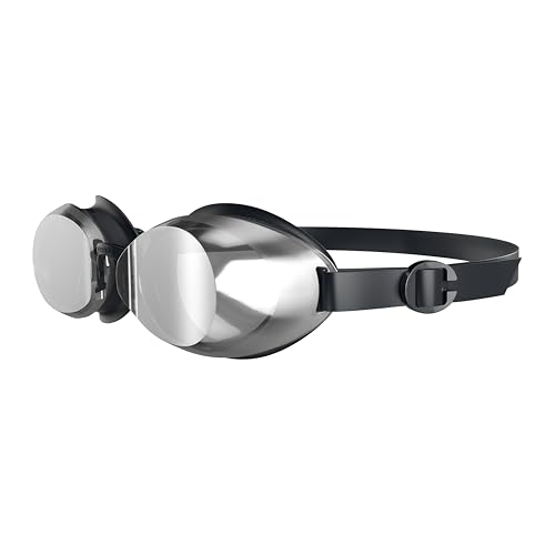 Speedo Unisex-Adult Jet 2.0 Swimming Goggles, Black/Chrome - Image 2