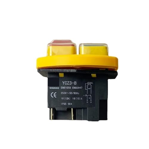 Interruptor electromagnético YCZ3-B con bajo voltaje integrado 4 pines 220V botón reinicio