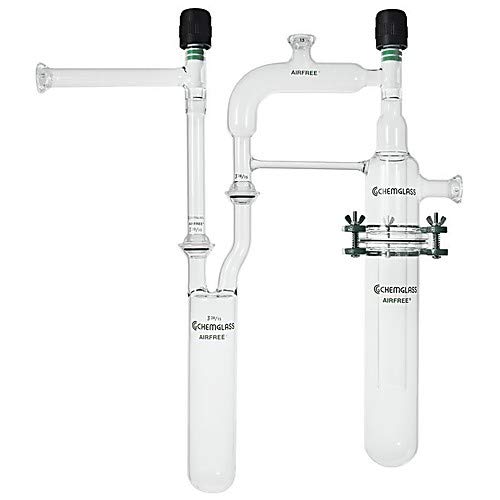 Chemglass AF-0203-02 Series AF-0203 Manifold Shut-Off Adapter for Dual Vacuum Trap, Airfree, Schlenk