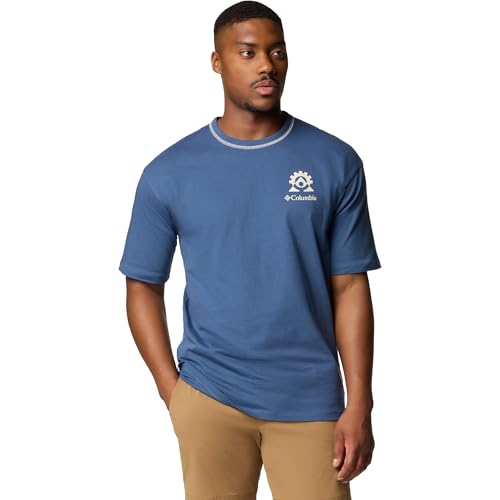 Image of Columbia Men's Landroamer Short Sleeve Crew, Short Sleeve T-Shirt, Dark Mountain, M