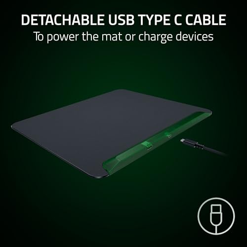 Image of Razer Firefly V2 Pro Fully Illuminated RGB Gaming Mouse Mat: Backlit Design - 15 Zone Chroma Lighting - USB 2.0 Port - Detachable USB Type C Cable - Micro Textured Surface - Anti Slip Base