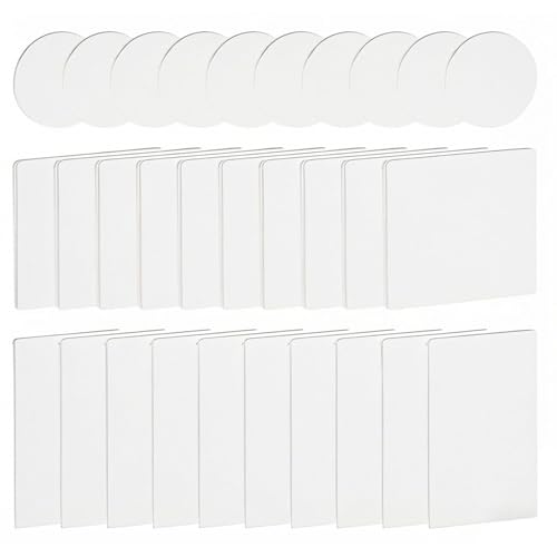 Gekamoyue Adhesivo Doble Cara 30 Piezas, Cinta Doble Cara Extrafuerte Impermeables, Rectángulo, Cuadrado y Redondo, para Montaje de Objetos, Cuadros, Globo