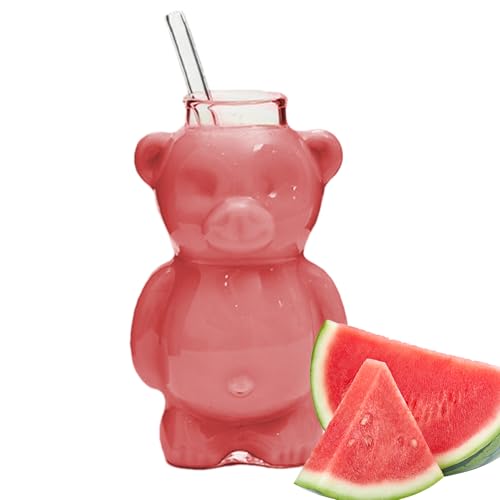 Taza de vaso de de té de té - Drinkware transparente oso, taza de linda 300 ml | Botella de agua de estilo animal, taza de oso para, té con leche, de frutas, bebidas M
