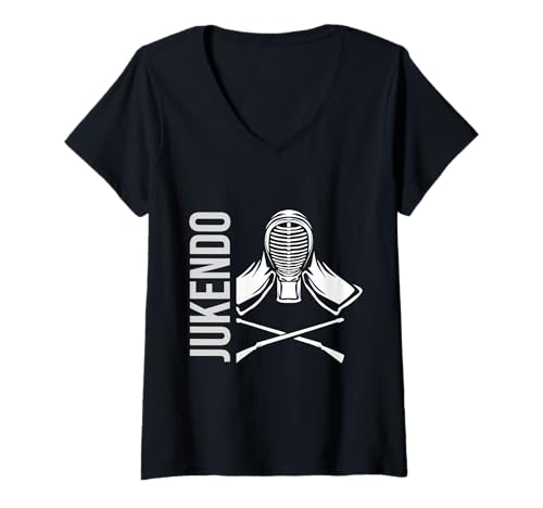 Women's Jukendo Japanese Bayonet Fighter Budo V-Neck T-Shirt