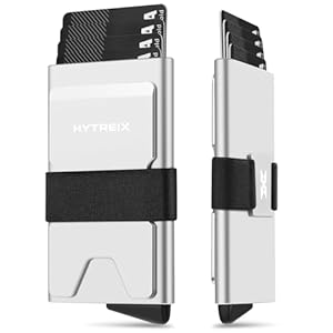 Minimalistische portemonnee voor mannen en vrouwen – Slim RFID blokkerende kaarthouder met geldclip|Eenvoudige toegang tot kaarten & contant geld |Lichtgewicht en duurzaam ontwerp. (Zilver)