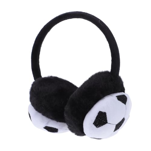 Yardwe Orejeras Infantiles de Felpa con Diseño de Fútbol Calentadores de Orejas Cálidos para Invierno Protectores Auditivos Cómodos y para Actividades al Aire y Uso Escolar