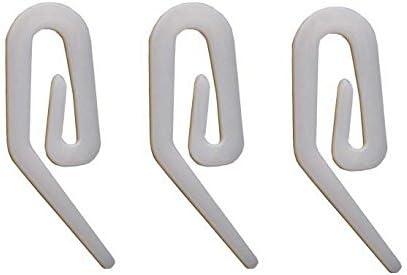 Plastic Curtain Rail Track White - 25 Curtain Hooks