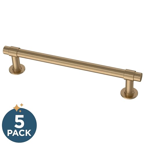 Franklin Brass Francisco P29618Z-CZA-B 5.5-inch Hole Center Cabinet Handles Modern Handles Champagne Bronze Hardware Kitchen Door Drawer Dresser Furniture Pack of 5 - Image 2