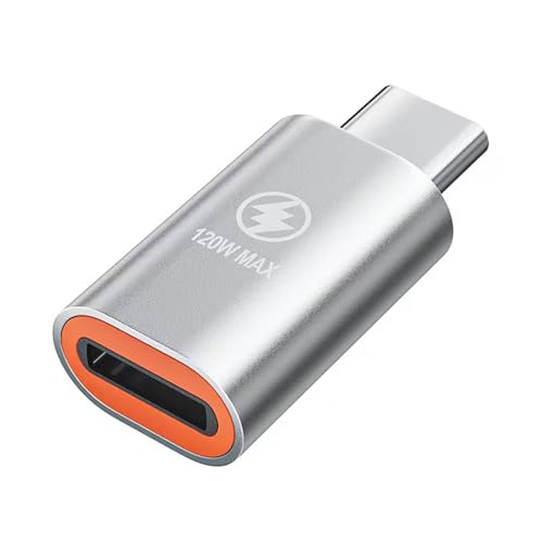 Morain Adaptador USB C de 12 pines a USB C hembra a macho de 12 pines, carga rápida y sincronización de datos
