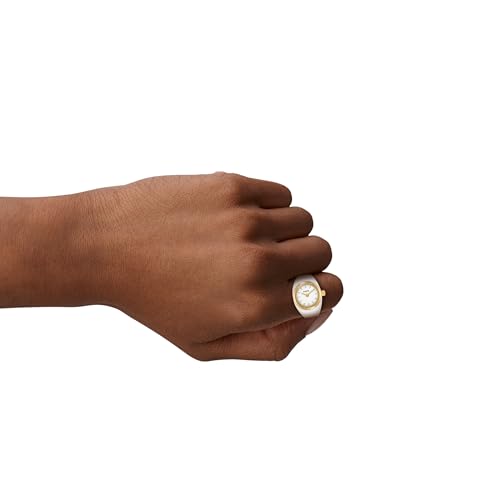 Image of Fossil Women's Watch Ring, Quartz Stainless Steel Two-Hand Ring Watch for Women