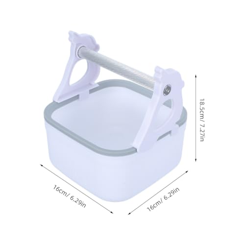 Soporte de plástico blanco para loros, percha estable de mesa 18.5x16x16cm 3