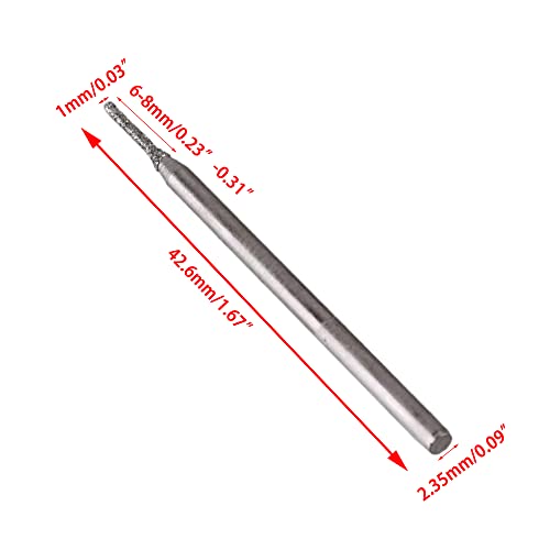BQLZR Diamond Coated Drill Rotary Tools 1mm Dia for Jade Agate Punch Hole Pack of 200 - Image 4