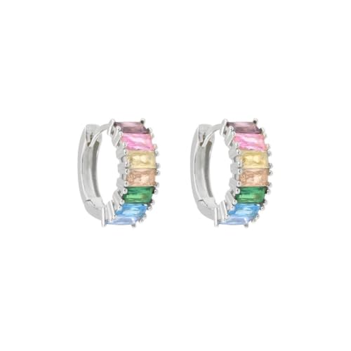 Créoles en argent 925 et zircon coloré pour illuminer votre quotidien