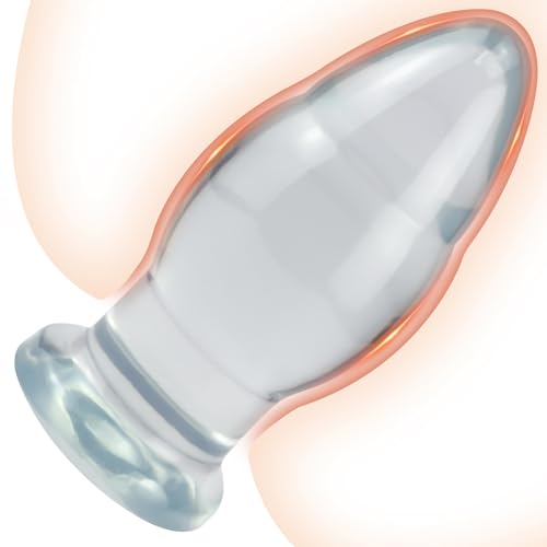 BDSMAGE Analplug Φ 8 CM,Buttplug Analdildo XXL Analkugeln Analspielzeuge Fisting Sexspielzeug Analdehner Anal Expander erotisches Sex Spielzeug für Paare Frauen Männer extrem Sex (Transparent)