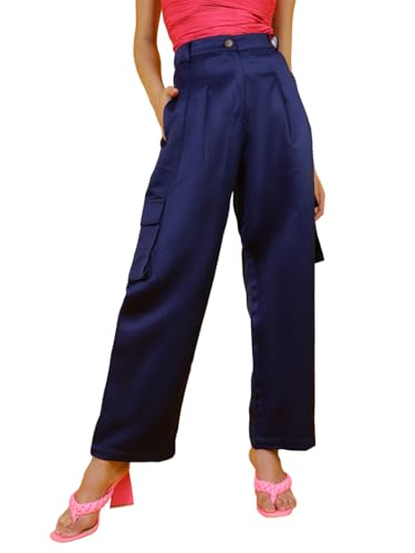 Image of KOTTY Women's High Rise Relaxed || Straight || Joggers Fit Cargo's for Pants || Trousers