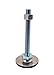 J.W. Winco 10T100T31/GV Series GN 440 Stainless Steel Leveling Feet with Rubber Pad, Inch Size, 1.97" Base Diameter, 5/8-11 Thread Size, 3.94" Thread Length