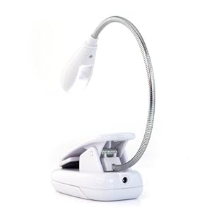 Tiesto GTMax White LED Clip-On Reading Book Light for Tablet,Ebook
