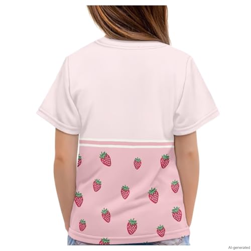 Image of WELLFLYHOM Kids Tshirts Girls Boys Short Sleeve Crewneck Tees Shirts Casual Sport Pullover Tops Size 3-16 Years