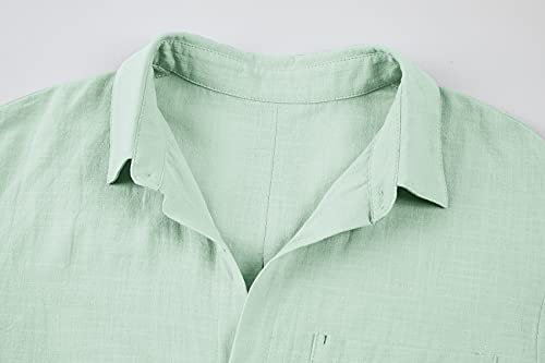 runcati womens button down shirts linen cotton long sleeve blouse tunic tops cover up shirt loose beach bikini dress