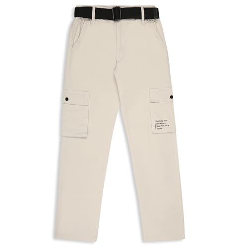 Image of CAVIO Boys Cotton Solid Cargo Pants