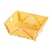 IEUDNS Folding Basket Foldable Drain Basket 23x20cm Desktop Organizer Box Crates for Kitchen Livingroom Office, Yellow