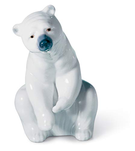 Lladró Bear, White Figurine