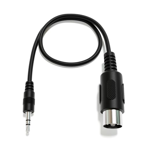 Câble DIN MIDI mâle vers mini jack 30cm pour connexion audio directe