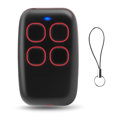 Mando Garaje Universal 4 en 1 433.92 MHz, Comando Clonador para Puerta de Garaje y Sistemas de Automatización, Control Remoto de Hasta 100 metros, Programación por Aprendizaje Automático-rojo